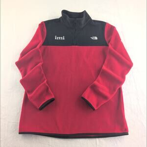 The North Face Fleece Pullover Red/Black Colorblock Women's Large